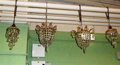 Lot 72 - Two large and two smaller ceiling lights