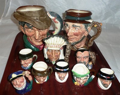 Lot 145 - A Royal Doulton character jug 'Johnny Appleseed' D6372 and nine others