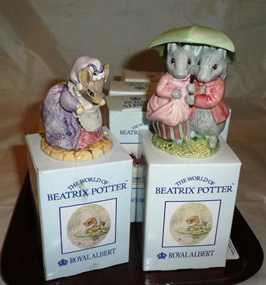 Lot 156 - Seven Royal Albert Beatrix Potter figures, boxed