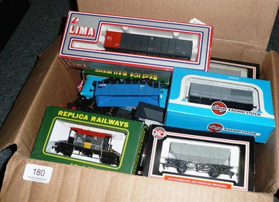 Lot 180 - Boxed 'OO' gauge trains including Lima and Dapol diesel locomotives, eleven boxed wagons, boxed...