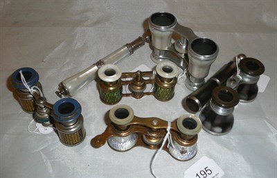 Lot 195 - Five pairs of opera glasses