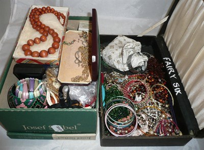 Lot 315 - Two boxes costume jewellery