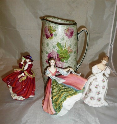 Lot 322 - Three Royal Doulton ladies and a Royal Doulton jug