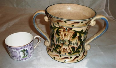 Lot 328 - A Victorian mug and Wedgwood commemorative mug