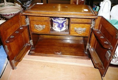 Lot 329 - Oak smokers cabinet