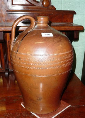 Lot 380 - A large stone Bellamine jug