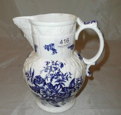 Lot 416 - A Caughley blue and white jug