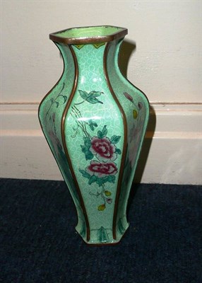 Lot 429 - 20th century Chinese green enamel vase