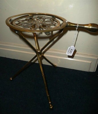 Lot 430 - A Georgian brass folding 'trivet'