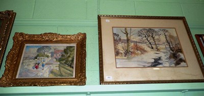 Lot 469 - David Horner framed oil on canvas together with a watercolour signed Angus Rands