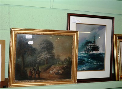 Lot 473 - A Georgian sand picture and a print after Mason