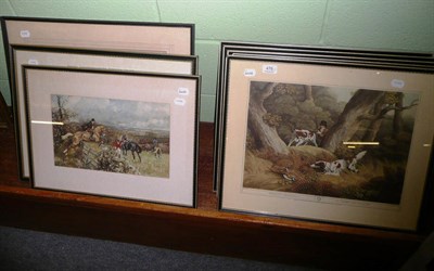 Lot 476 - Set of five shooting prints and three colour prints