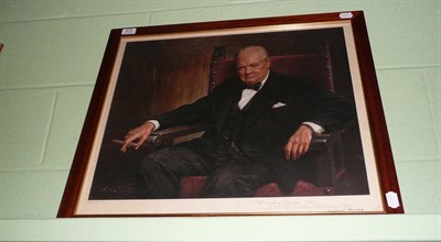 Lot 479 - A signed Frost and Read print, Winston Churchill