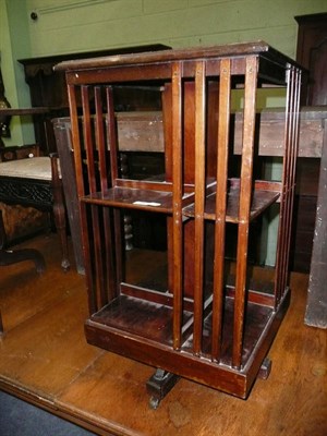 Lot 506 - Edwardian inlaid revolving bookcase