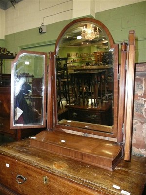 Lot 508 - Mahogany triple dressing table mirror