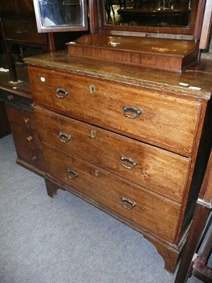 Lot 509 - Oak and pine three drawer chest