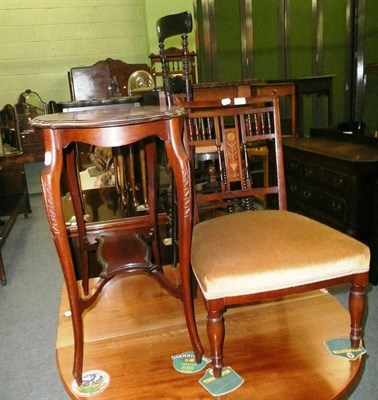 Lot 511 - A child's chair, an Edwardian low chair and an Edwardian occasional table