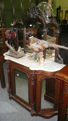 Lot 514 - Victorian walnut marble top chiffonier