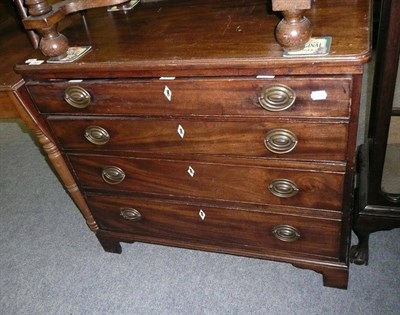 Lot 520 - George III style mahogany four drawer chest