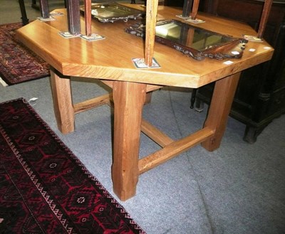 Lot 527 - Modern light oak hexagonal table