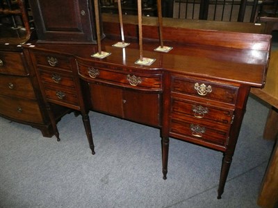 Lot 529 - 19th century mahogany sideboard on turned legs