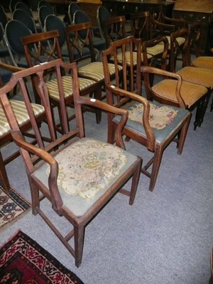 Lot 551 - Two similar mahogany carver chairs