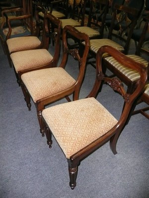 Lot 552 - Set of four Victorian rosewood balloon back chairs