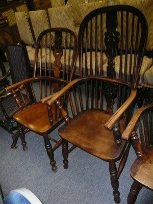 Lot 561 - Two ash Windsor chairs