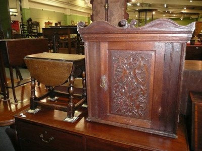 Lot 603 - A Titchmarsh & Goodwin-style joint stool/ table and a Victorian corner cupboard