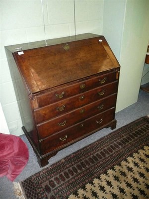 Lot 615 - George III and later mahogany bureau