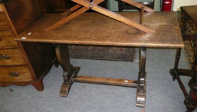 Lot 619 - Oak refectory table