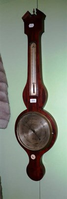 Lot 639 - Late Georgian mahogany wheel barometer, G Groce, York