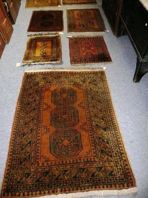 Lot 664 - Seven small Afghan rugs