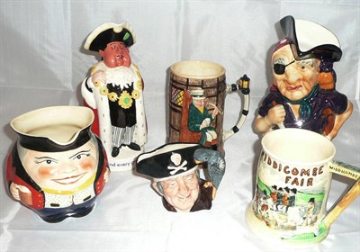 Lot 22 - Crown Devon musical jug and another etc