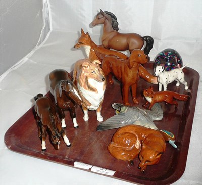Lot 31 - Ten Beswick animals and a paperweight