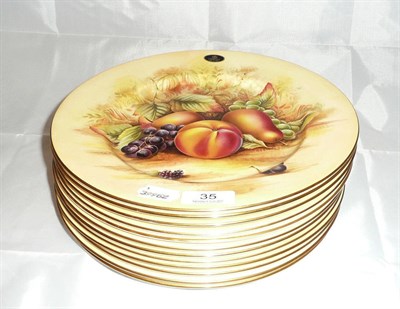 Lot 35 - Twelve Aynsley 'Gold Orchard' pattern dinner plates