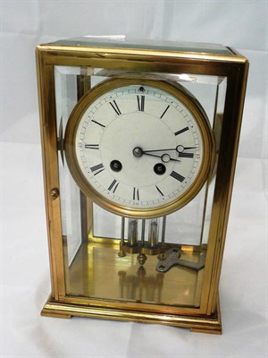 Lot 49 - A four glass chiming mantel clock with jappy frais movement