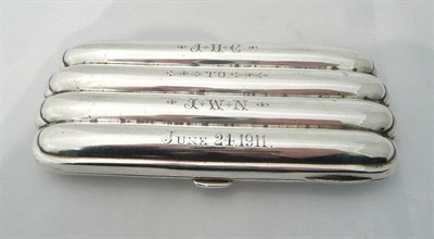 Lot 60 - A silver cigar case