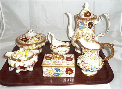 Lot 177 - Six pieces of Hammersley flower decorated china