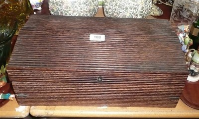 Lot 188 - A fluted palmwood writing box