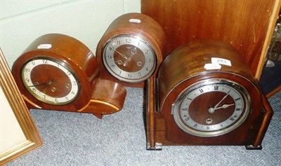 Lot 243 - Three Westminster chiming mantel clocks