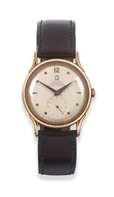 Lot 152 - A 14ct Gold Automatic Wristwatch, signed Omega, Chronometer Officially Certified, circa 1951,...