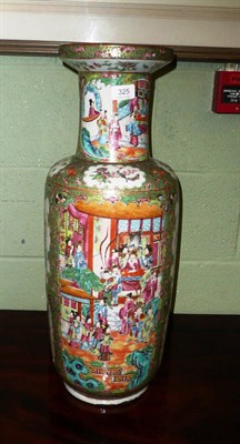 Lot 325 - A large Cantonese porcelain vase (a.f.)