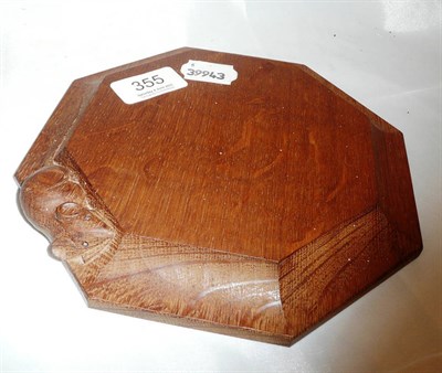 Lot 355 - Small 'Mouseman' octagonal board