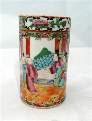 Lot 359 - A Chinese famille rose brush pot