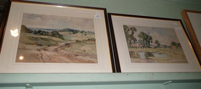 Lot 401 - A watercolour of a rural landscape by W Redworth and another watercolour landscape