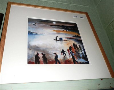 Lot 402 - Sue Atrimson, 'Reflections at Runswick Bay' watercolour - ex Zillah Bell Providence