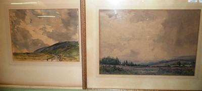 Lot 432 - G. Holmes watercolour, stormy landscape and a Fred Lawson watercolour