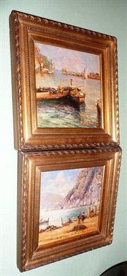 Lot 447 - Pair of oils of Italian scenes