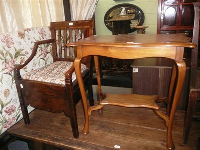 Lot 478 - Side table and a commode chair